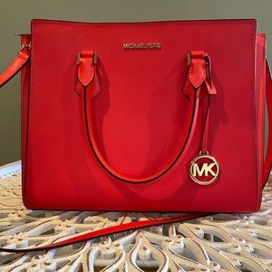 Red Michael Kors purse